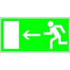 Sign Emergency exit left 400x200mm